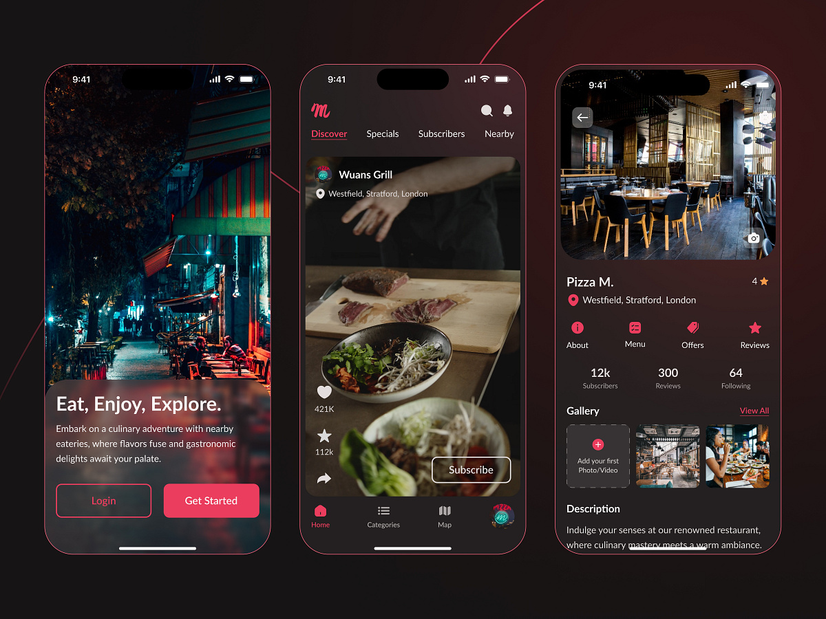 Macho — restaurant discovery app